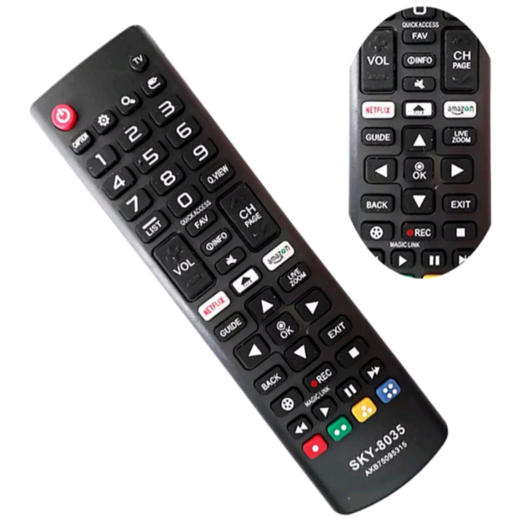 Controle Remoto IR compatível com Smart TVs da marca LG de LCD ou LED - Modelo SKY 8035