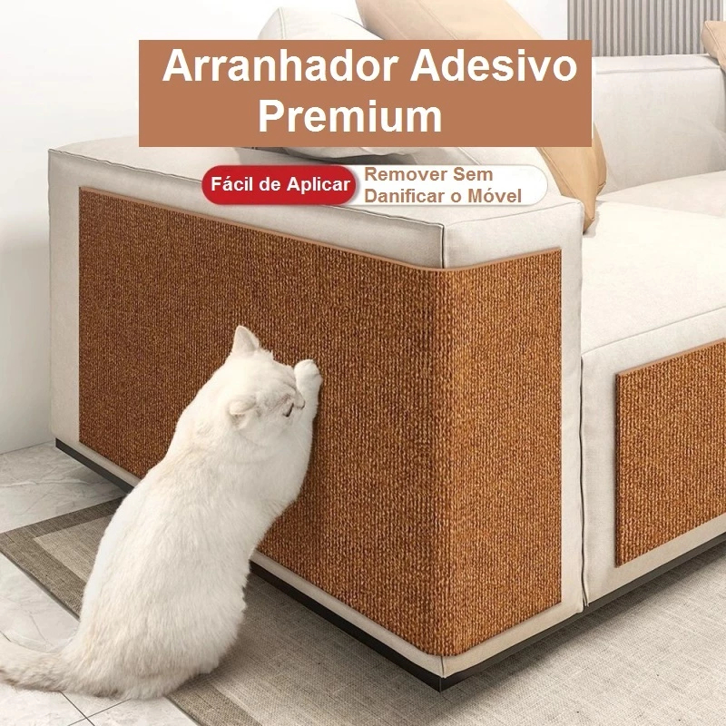 Arranhador Adesivo Premium:  Sofá, Cama e Móveis Para Gato - Protetor Pet