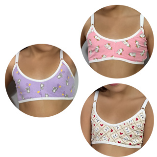 Kit 5 Sutiã Infantil Sem Bojo Menina Moça Juvenil Básico Dia a Dia Conforto em Oferta na Shopee