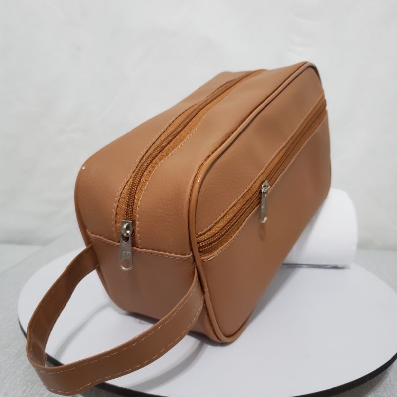 Bolsa Necessaire  unissex para viagem em couro sintético organizadora bolsa executivo em Oferta na Shopee