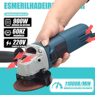 Esmerilhadeira e Lixadeira Angular 900w 115mm 4.1/2 11000rpm em Oferta na Shopee