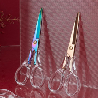 Tesoura  com Cabo Transparente Rose ou Furtacor – 16 cm em Oferta na Shopee