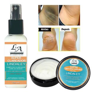 Combo Clareador de Axilas e Virilhas + Reparador Intensivo para Calcanhares Lindaley em Oferta na Shopee