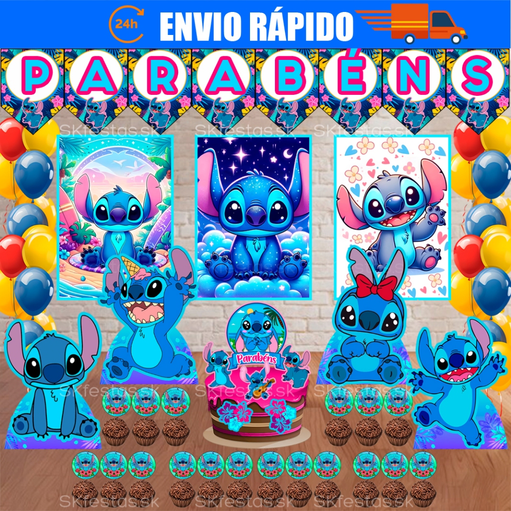 Kit Festa - Lilo & Stitch - Stitch - Aniversário - Festa - Mêsversário em Oferta na Shopee