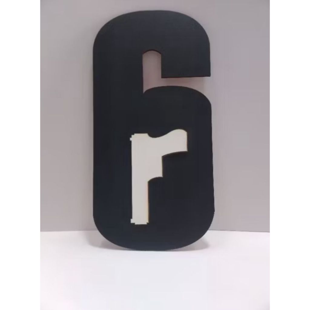 Placa Decorativa Tom Clancy's Rainbow Six Siege em Relevo