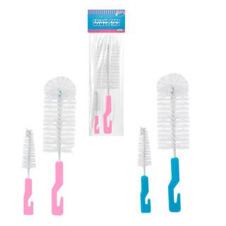 Kit Escova Limpa Mamadeira 2 Em 1  Escova Limpeza bico Garrafa  Copo Taça Lava Mamadeira em Oferta na Shopee