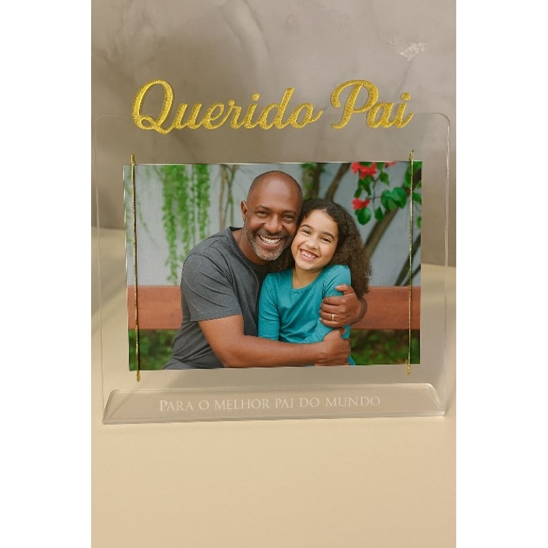 Porta-Retrato Personalizado Presente Criativo e Emocionante para o Melhor Pai do Mundo Lembrança Especial Dia dos Pais