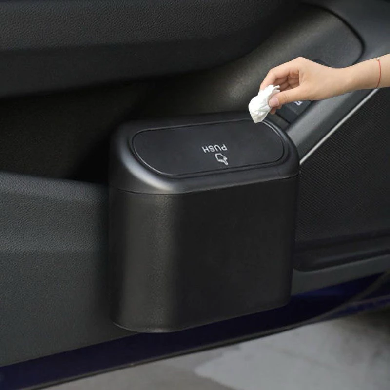 Mini Lixeira Portátil Preta para Carro 🗑️