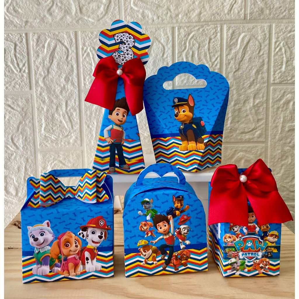 Kit Festa Patrulha Canina , Personalizados Lembrancinhas Caixinhas Para Festa PEGUE E MONTE em Oferta na Shopee