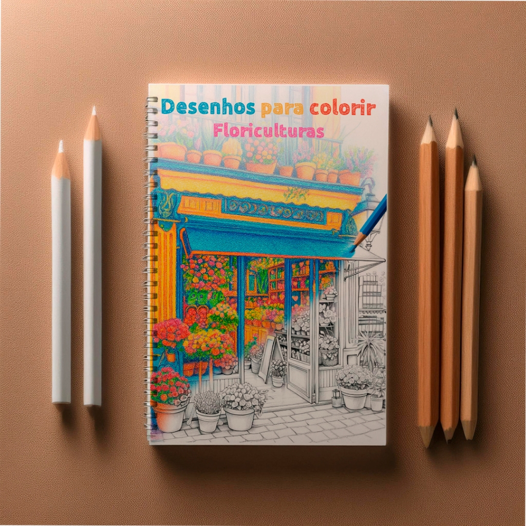 Livro de Colorir Adulto | 100 Floriculturas Antiestresse | Jardim Encantado para Relaxar em Oferta na Shopee
