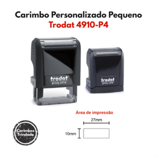 Carimbo Pequeno Personalizado - Trodat 4910 P4 l Profissionais l Automático l Empresas l Professores em Oferta na Shopee