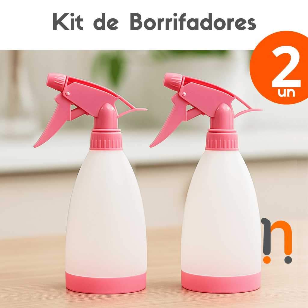 Kit com 2 Borrifador Pulverizador 500ml Rosa em Oferta na Shopee