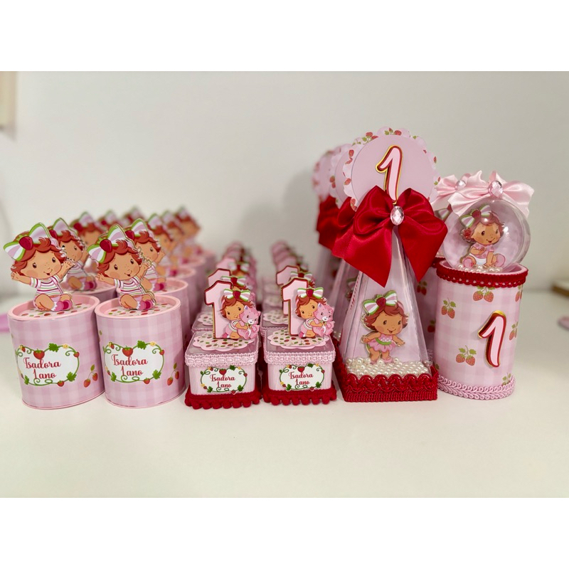Lembrancinha Moranguinho Baby | Kit 30 peças Moranguinho | lembrancinha moranguinho
