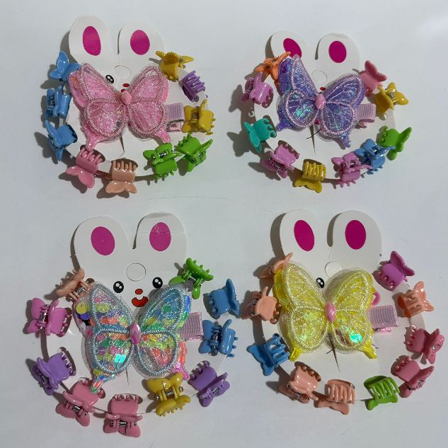 Kit 22/44/66/132 Unidades Grampos de Cabelo Coloridos Clipes Mini presilha Florzinha Estrela Florzinhas com borboleta em Oferta na Shopee