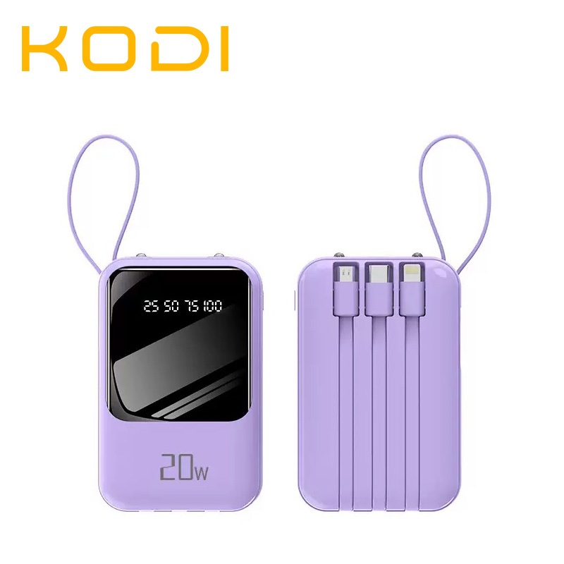 Power Bank 10000mAh Portátil - 4 Cabos Rápidos + Display Digital LED - Recarga Turbo-A6 em Oferta na Shopee