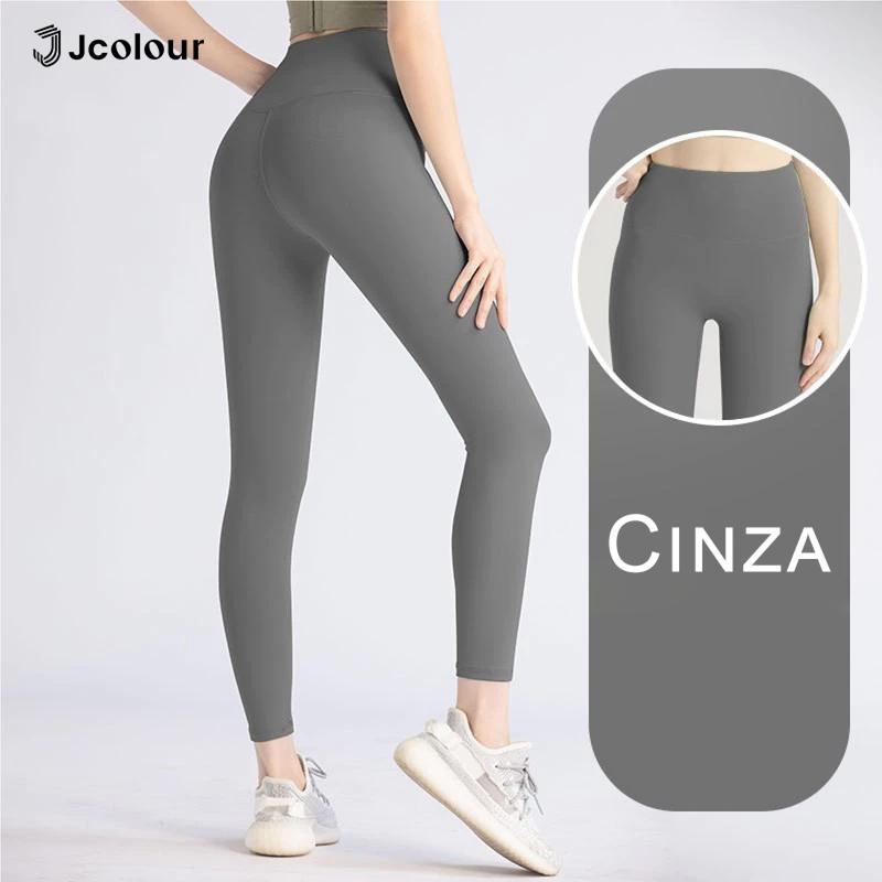 Detalhes do Calça Feminina Slim De Cintura Alta Para Ioga , Controle De Barriga , Leggings De Treino Academia