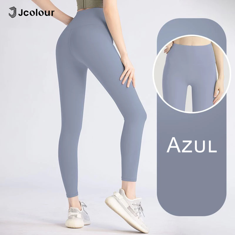 Calça Feminina Slim De Cintura Alta Para Ioga , Controle De Barriga , Leggings De Treino Academia em Oferta na Shopee