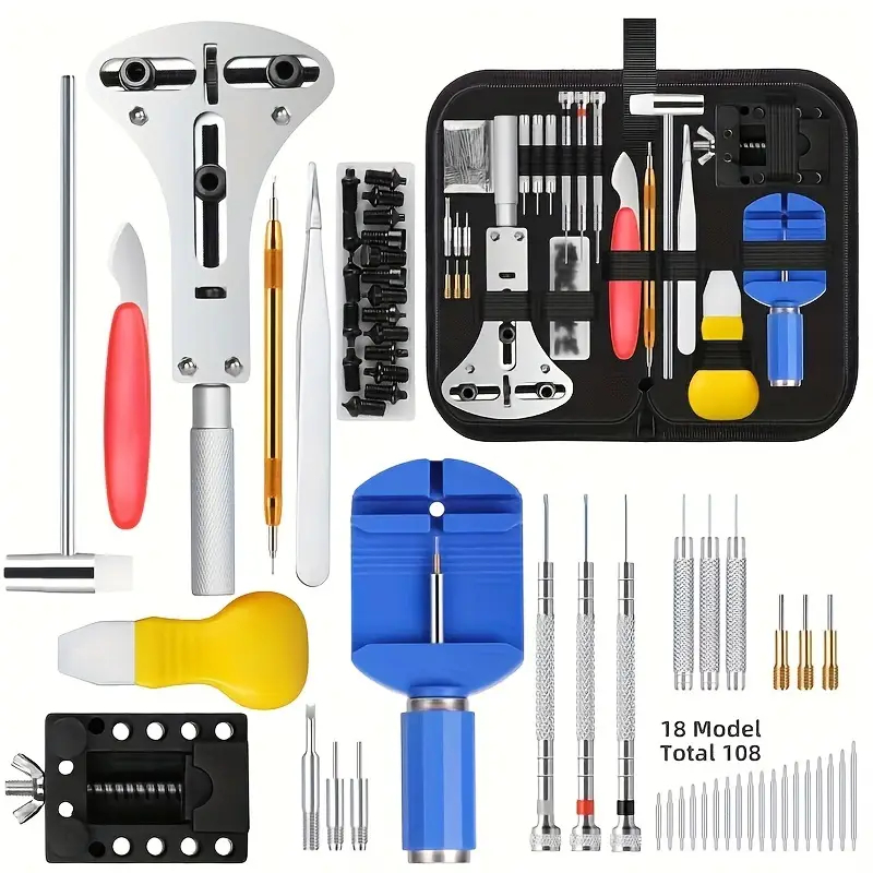 Kit De Ferramentas Para Desmontagem E Reparo De Relógios Com 147 Peças Kit Completo De Ferramentas Para Relojoeiros
