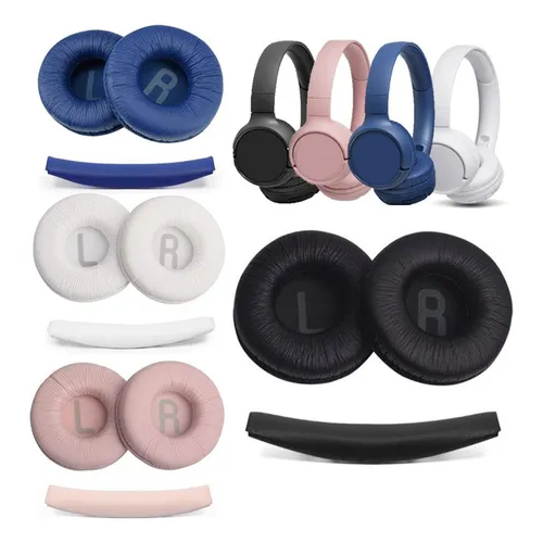 Par Almofada Espuma Para Fone Compatível Jbl Tune600 Bt T500 T510bt T450 T450bt Branco Preto em Oferta na Shopee