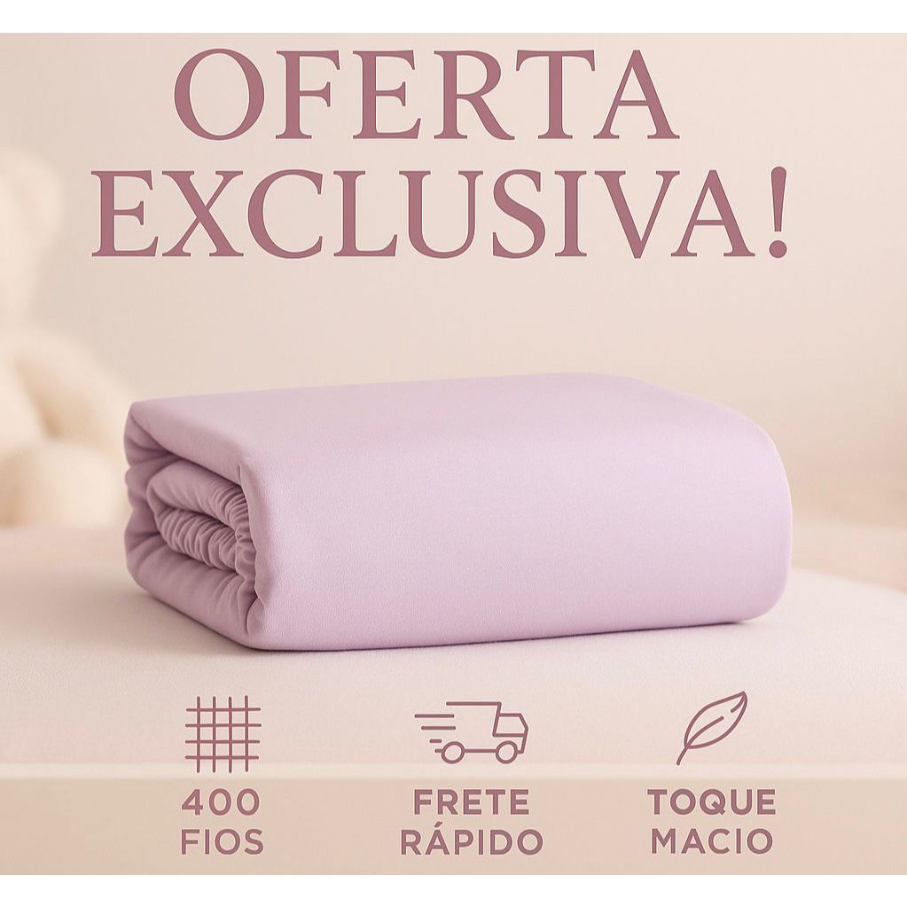 Lençol Avulso Micropercal 400 Fios Liso Toque Macio Com Elástico Solteiro Casal Queen King Premium