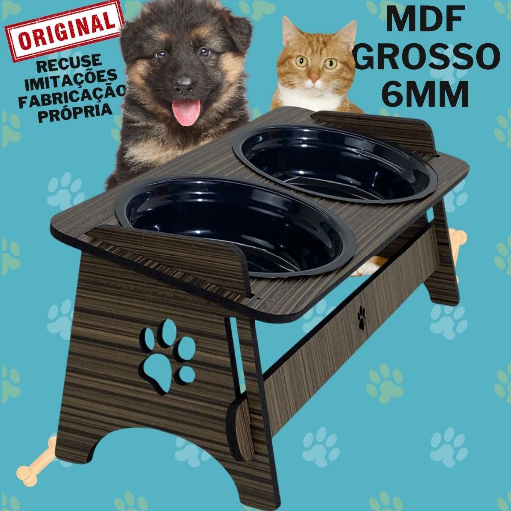 Comedouro  Bebedouro Pet Elevado Suspenso Para Cães/Gatos Com TAMPAS