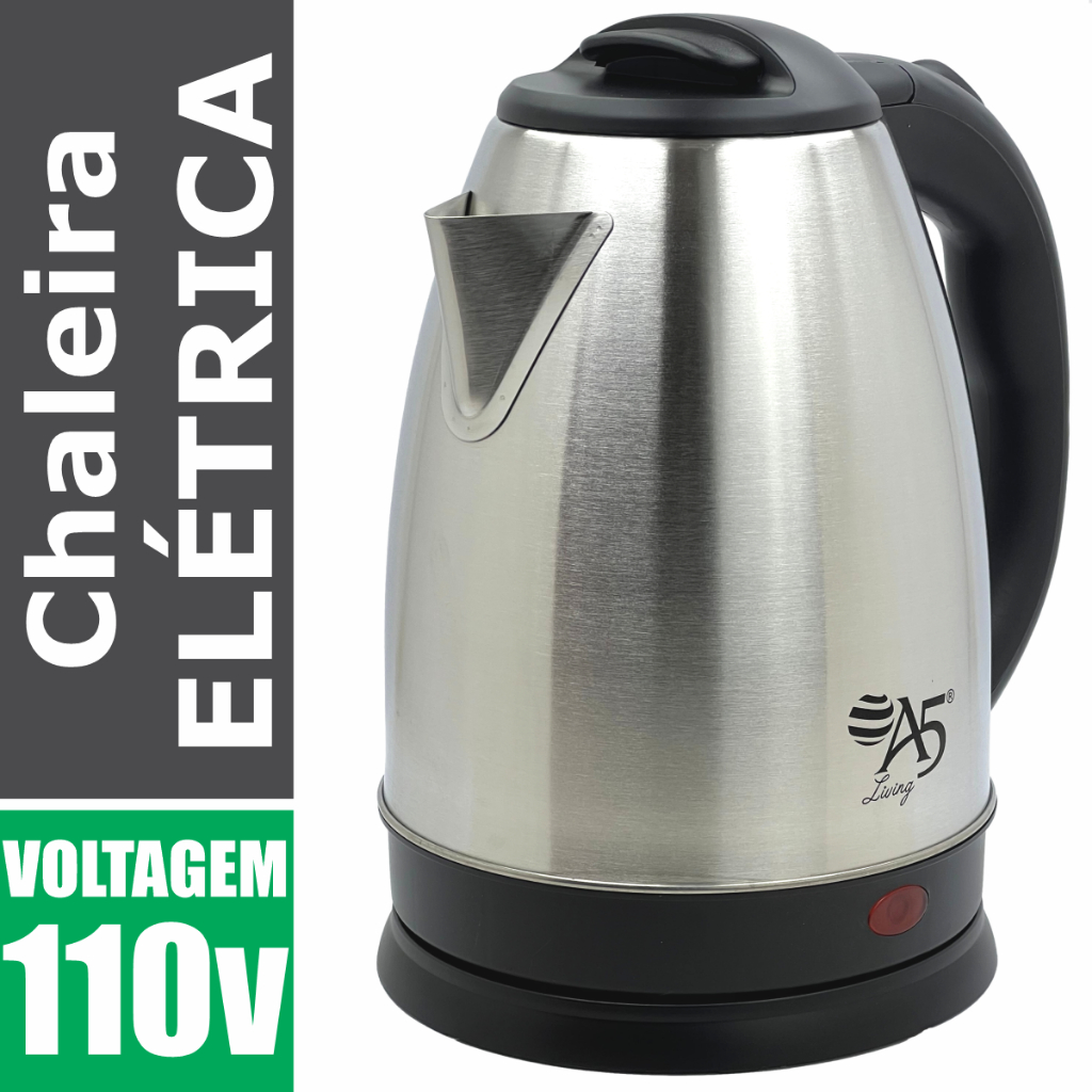 Jarra Chaleira Elétrica Aço Inox Jarro Garrafa Bule Aquece Rápido 1,8 Litros 1000w 127v/110v
