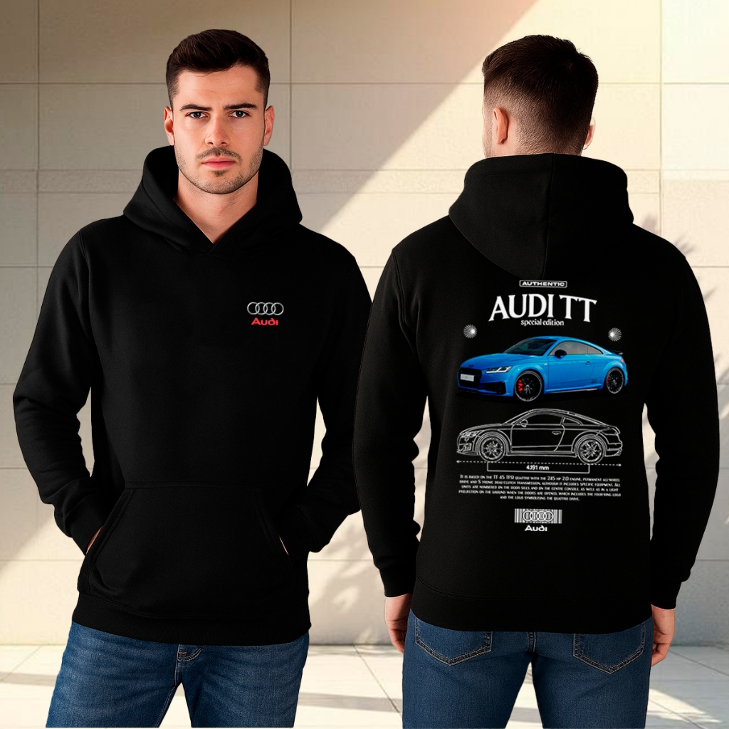 Blusa TT RS Moletom Casaco De Frio Carro Corrida Esportivo 2.5 TFSI Coupe Manga Comprida Algodão