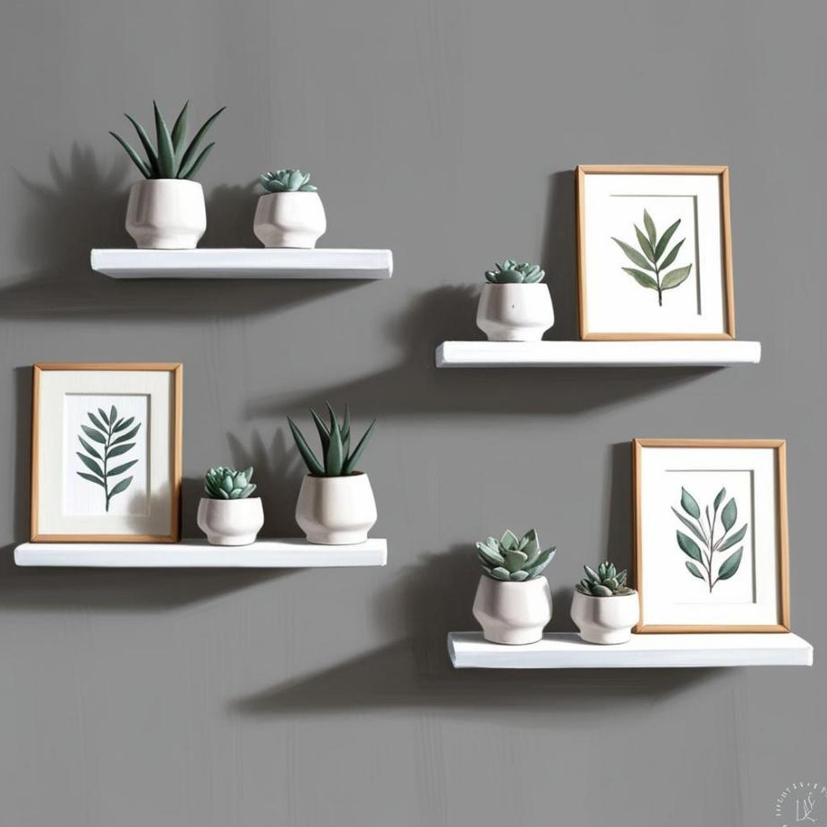 KIT 4 Prateleiras+ KIT Instalação 30x10  MDF Nichos Decoração Banheiro Quarto em Oferta na Shopee