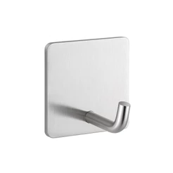 Gancho Adesivo Cabide De Parede Autocolante Aço Inox Escovado Organizador Cozinha Banheiro Multiuso