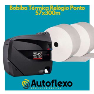 Bobina Térmica Para Relógios De Ponto Acesso 300 Metros 57mm X 300m Branco Promoção em Oferta na Shopee