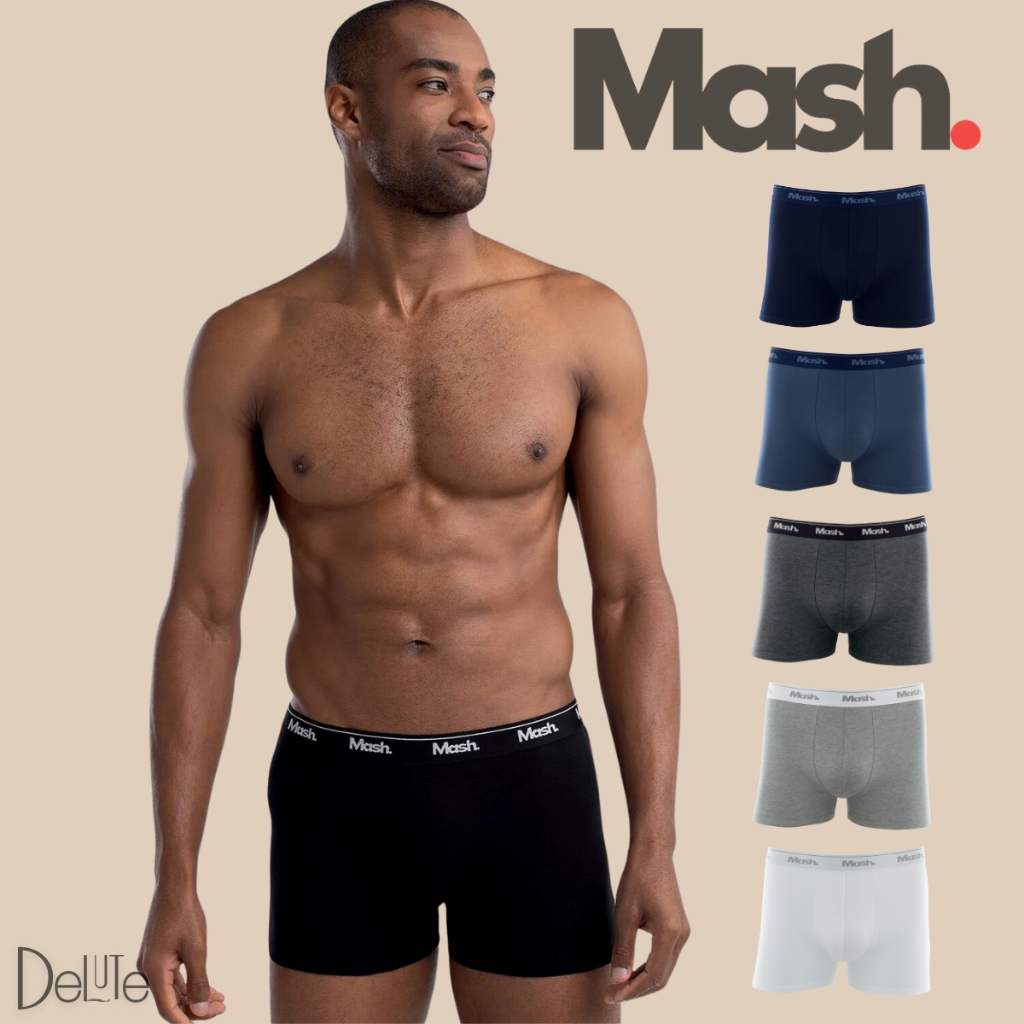 Kit 4 Cuecas Boxer Masculina Plus Size Mash Algodao Conforto Para Uso Diario