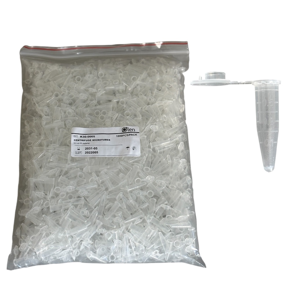 Microtubo 0,5ml Centrifugação Neutro Pct. 1.000 tubos