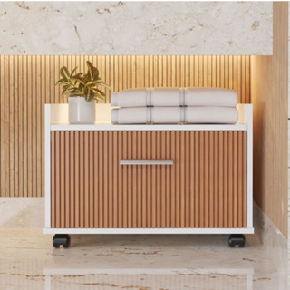 Armário Gabinete Organizador Multiuso para Banheiro com Rodinhas e Gaveta em Oferta na Shopee