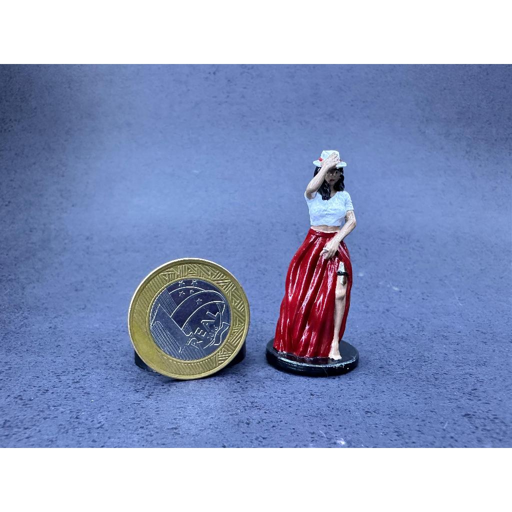 Mini Imagem Maria Navalha Umbanda Candomblé feito em Resina 5cm