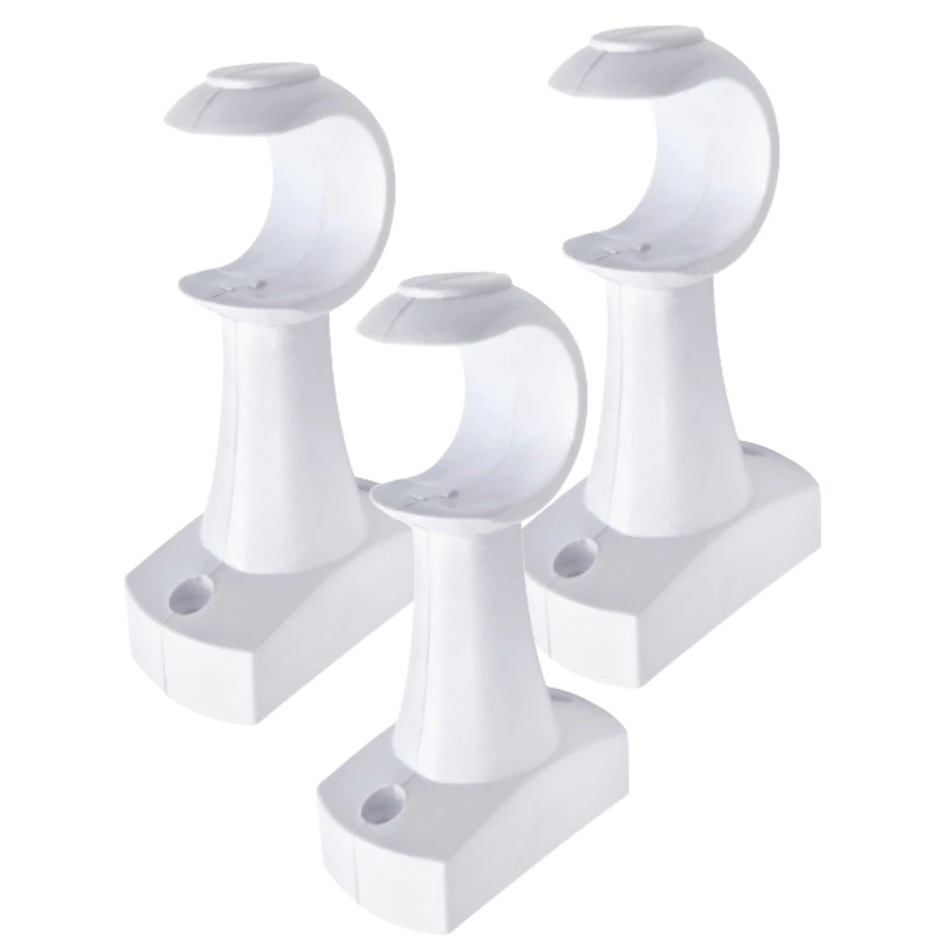 Suporte Para Varão De Cortina Simples Kit 3 Peças - 19mm