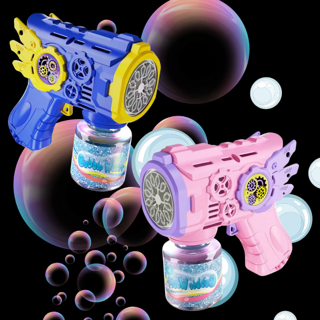 Brinquedo arminha de bolha de sabão colorido infantil máquina de bolha de sabão presente de aniversário Brinquedo Infant