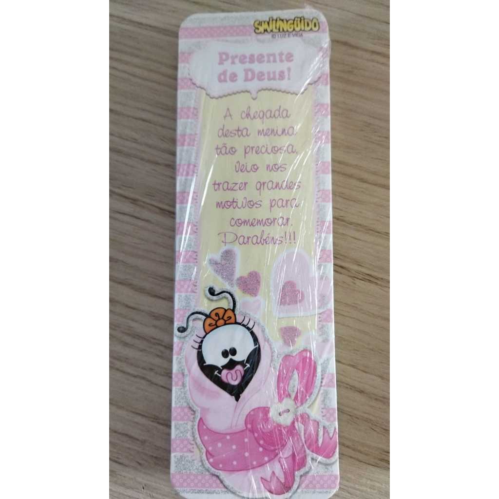 MODELO 08 - Kit com 20 unid. - Convite / Lembrancinha chá de bebê Menina do Smilinguido