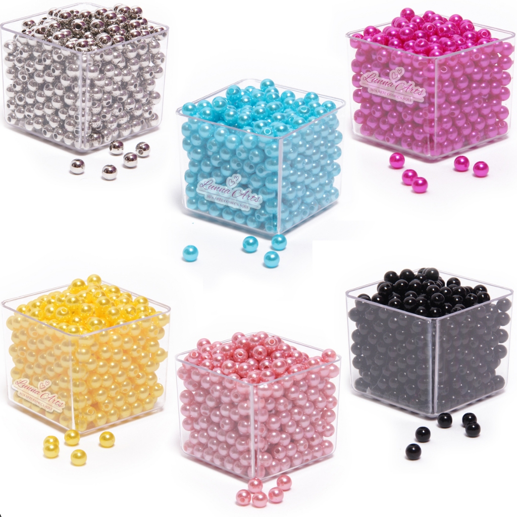 Perola Abs Inteira 6mm C/Furo Passante 500 Unidades em Oferta na Shopee