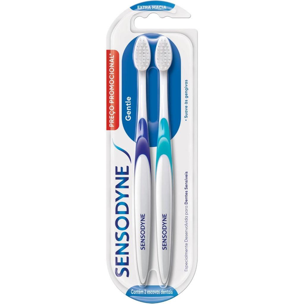 Pack Escova Dental Sensodyne Gentle com 2 Unidades - Health