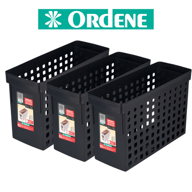 Caixa De Arquivo Morto Estreito Com Furação Ordene Pasta Suspensa 3 Unidades em Oferta na Shopee