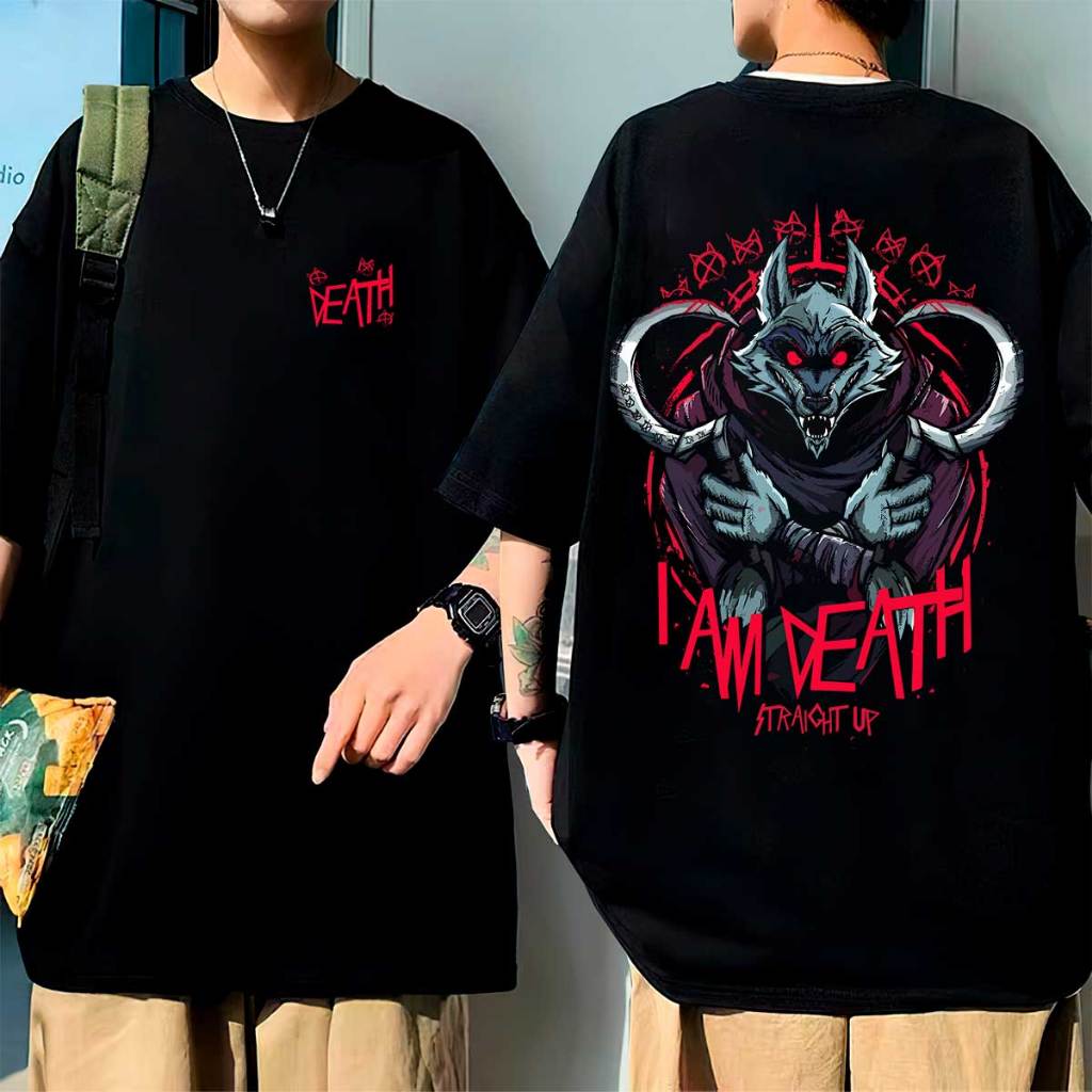 Camiseta Oversized Morte Filme Geek Death Gato Estampada Botas Unissex 100% Algodão