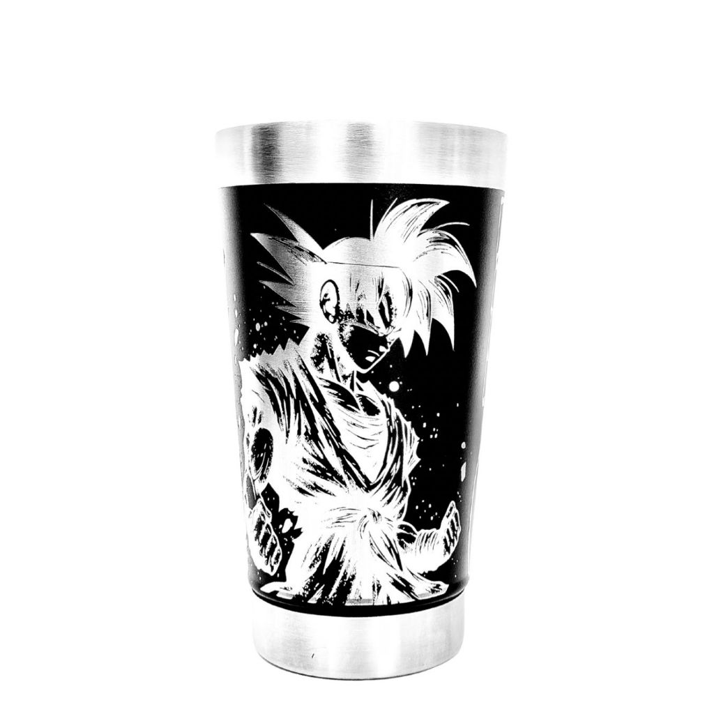 Copo Térmico 473ml G/ a laser Presente Nostálgico fã GOKU  Dragon Bal em Oferta na Shopee