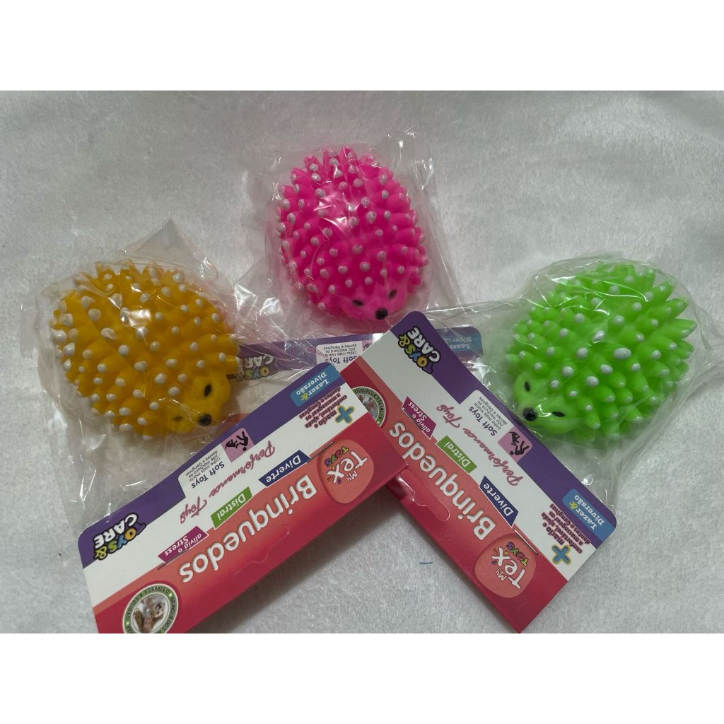 Brinquedo Pet Vinil Porco Espinho 10cm - Varias Cores