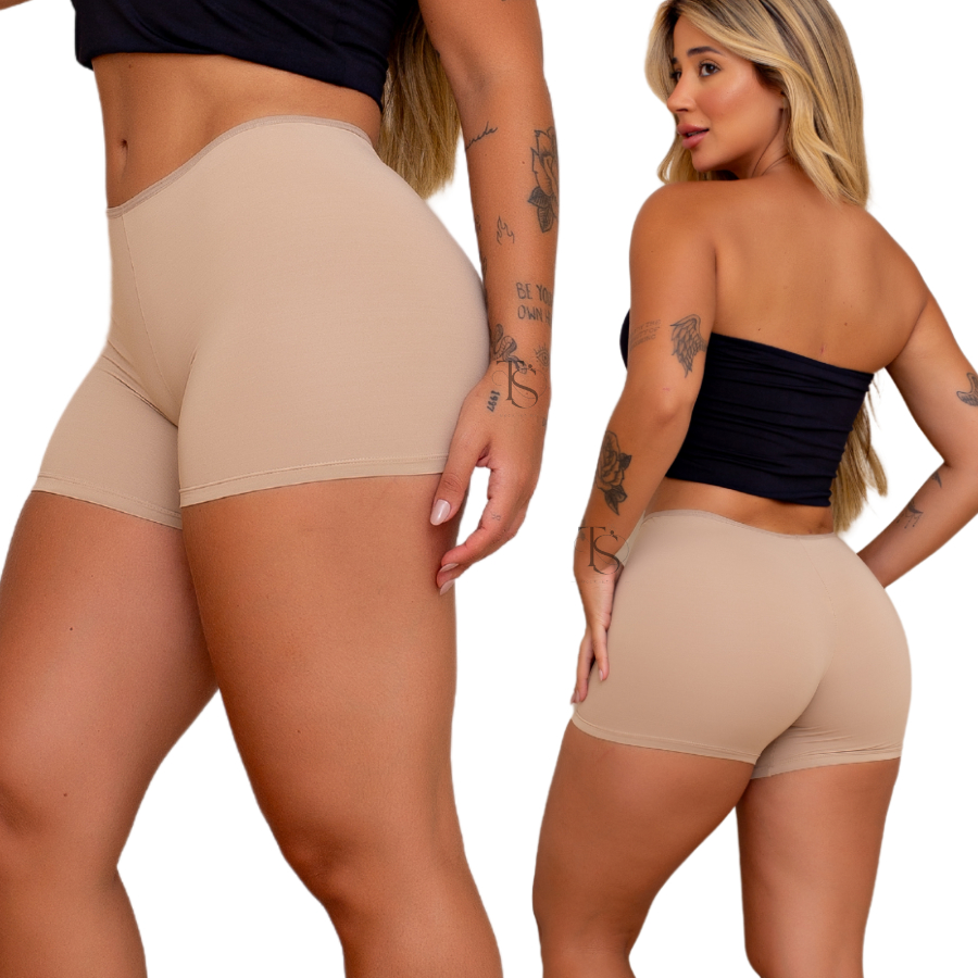 1 Anagua shortinho Segunda pele Short intimo Conforto Lingerie Cueca Feminina Cos Baixo