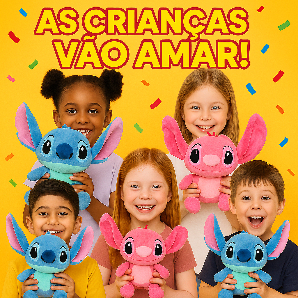KIT CASAL 30CM e KIT 1 Stitch Angel pelucia boneco brinquedo urso de pelúcia grande ursinho stitich