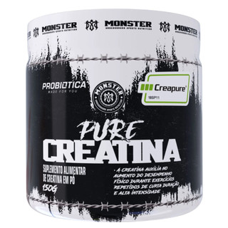 Pure Creatina Pote 150g Suplemento Alimentar de Creatina Linha Pure Creatina Monster Probiotica