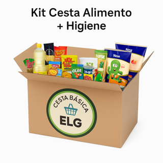 Cesta basica 18 itens + Kit limpeza 7 itens em Oferta na Shopee