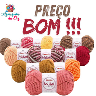 Fio Linha Lã Mollet Circulo 40g  - 80m em Oferta na Shopee