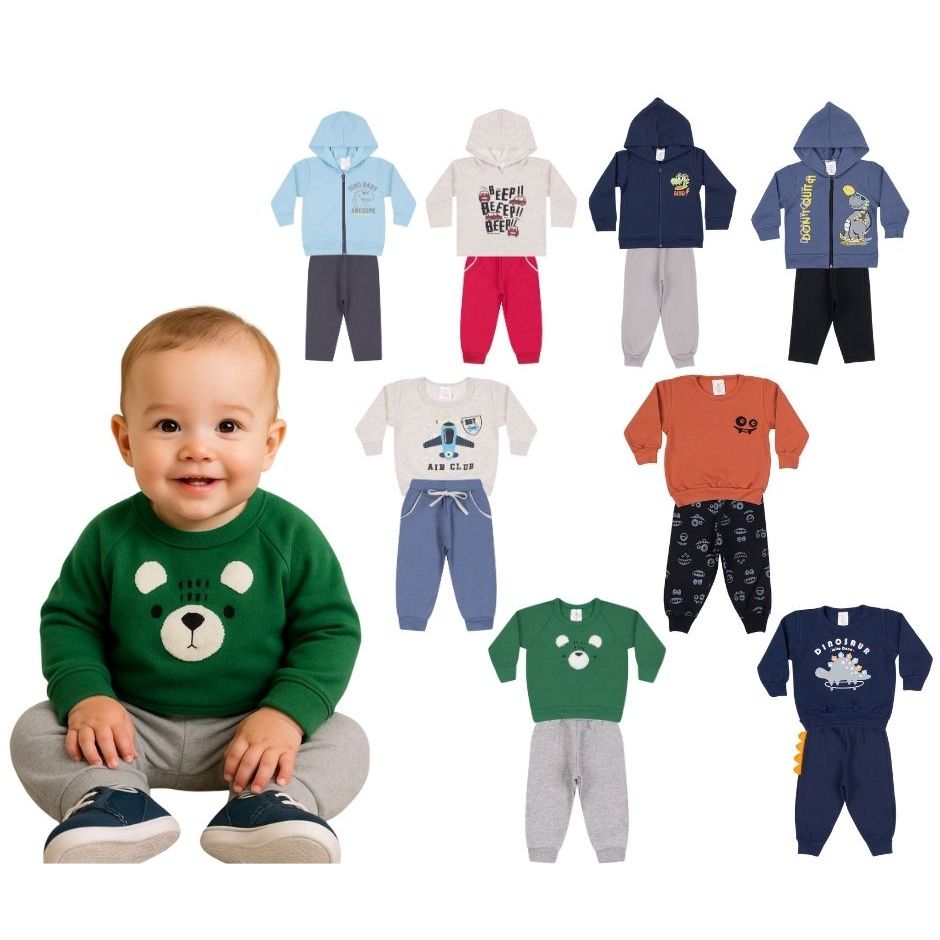 Kit Roupas Bebê Menino Inverno Tamanhos P M G – Sortido - JD Kids