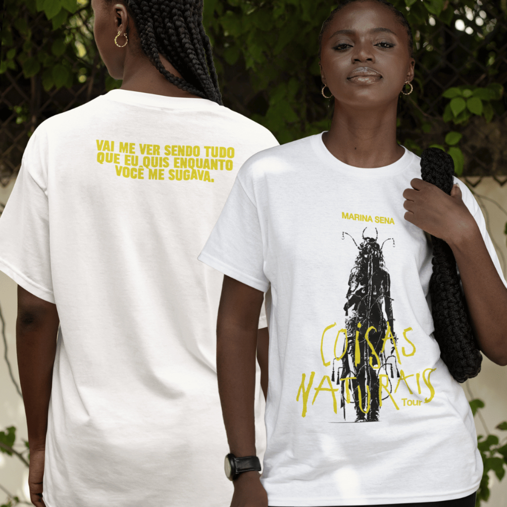 Camiseta Oversized Marina Sena Coisas Naturais Tour Moda Streetwear Tendência 100% Algodão